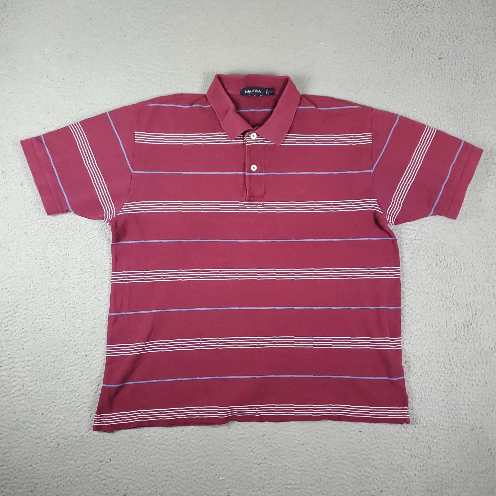 Nautica Nautica Polo Shirt Mens L Red Striped Casual Short Sleeve Polo Shirt Mens L Red Casual Striped Size US L / EU 52-54 / 3 - 3 Thumbnail