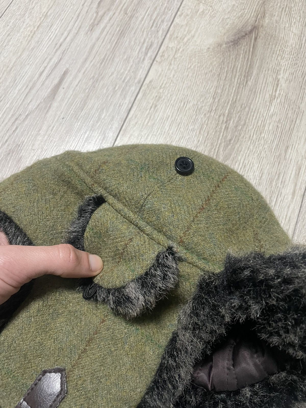 Japanese Brand Y2K Faux Fur Ushanka Tweed Vintage Fuzzy Warm Trapper Hat Size ONE SIZE - 9 Thumbnail