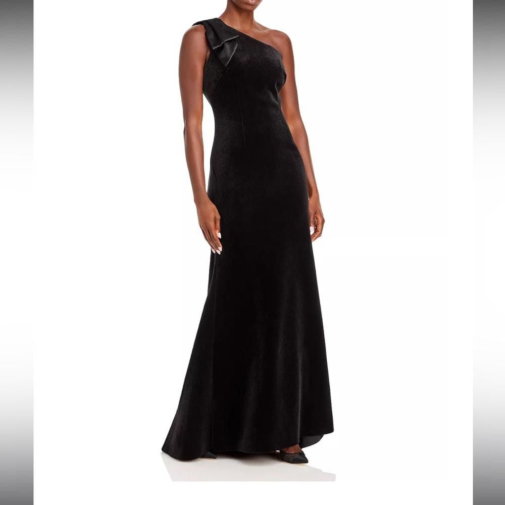 Designer Eliza J l Velvet One Shoulder Gown Size 8 Size M / US 6-8 / IT 42-44 - 2 Thumbnail