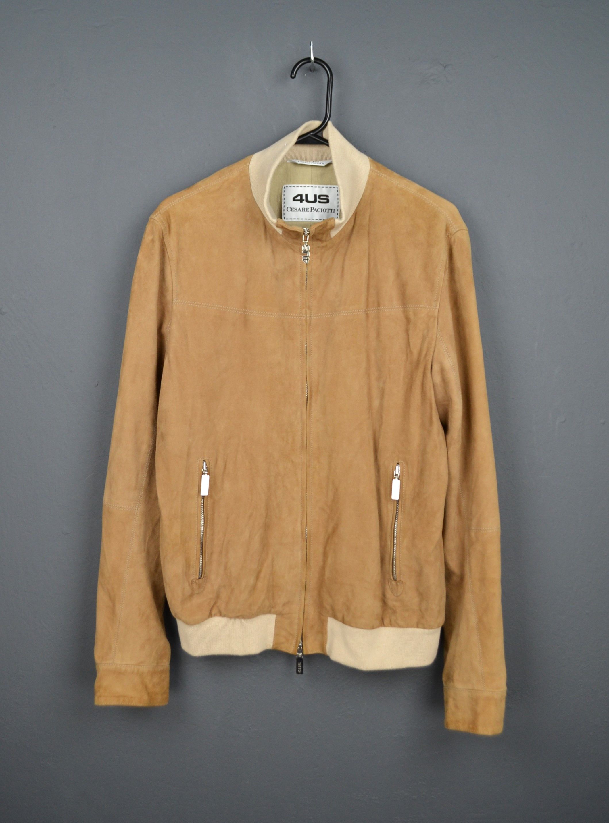 Paciotti Cesare Paciotti 4US Suede Leather Bomber Jacket 50 M Sabbia Size US M / EU 48-50 / 2 - 2 Thumbnail