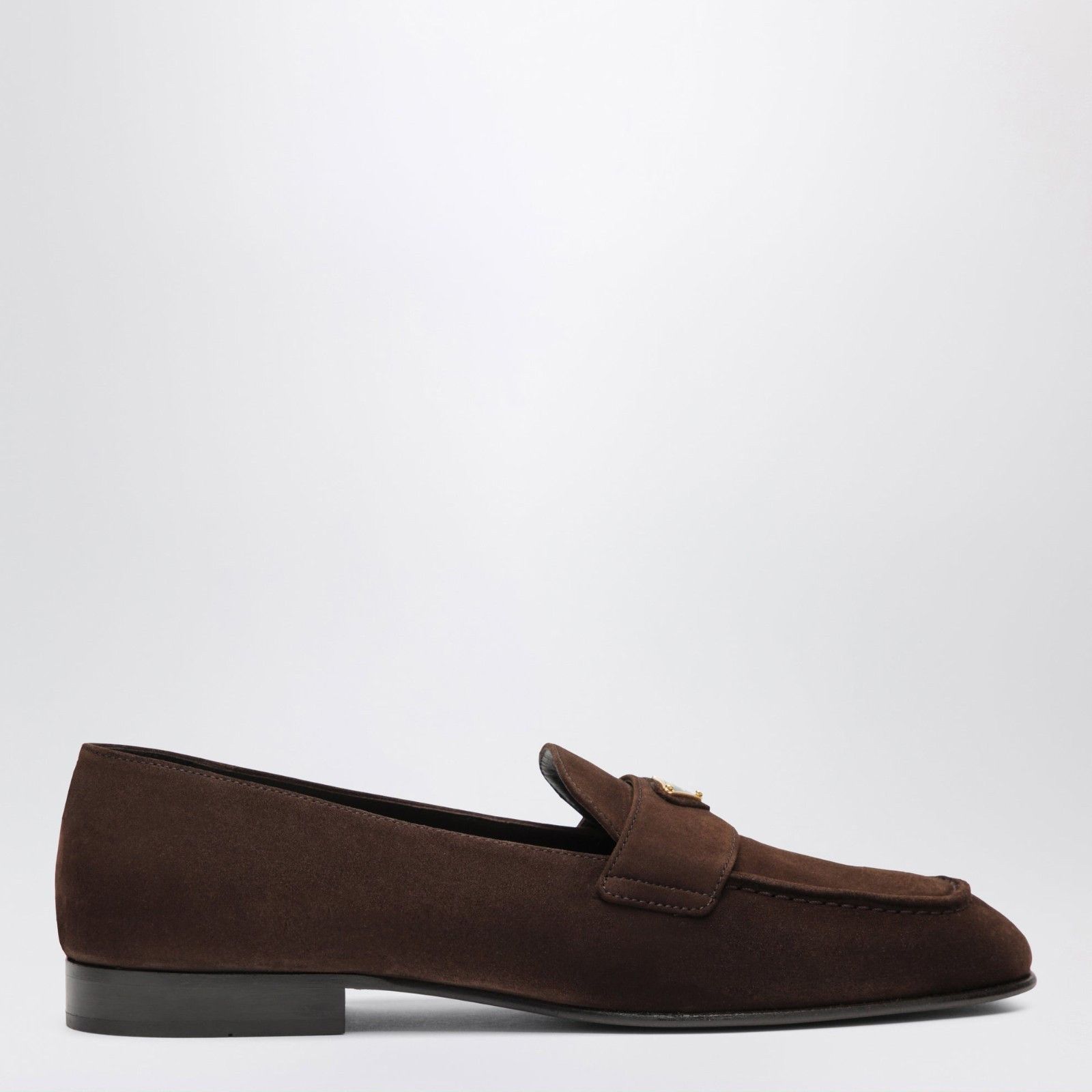 Prada $1320 Dark Brown Suede Loafers Women', Women's (Size 8)