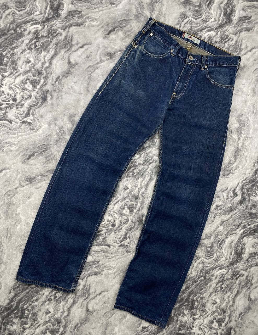 Levi's Vintage Levis 503 Denim Jeans Loose Cinch Men Size 31x34 Size US 31 - 2 Thumbnail