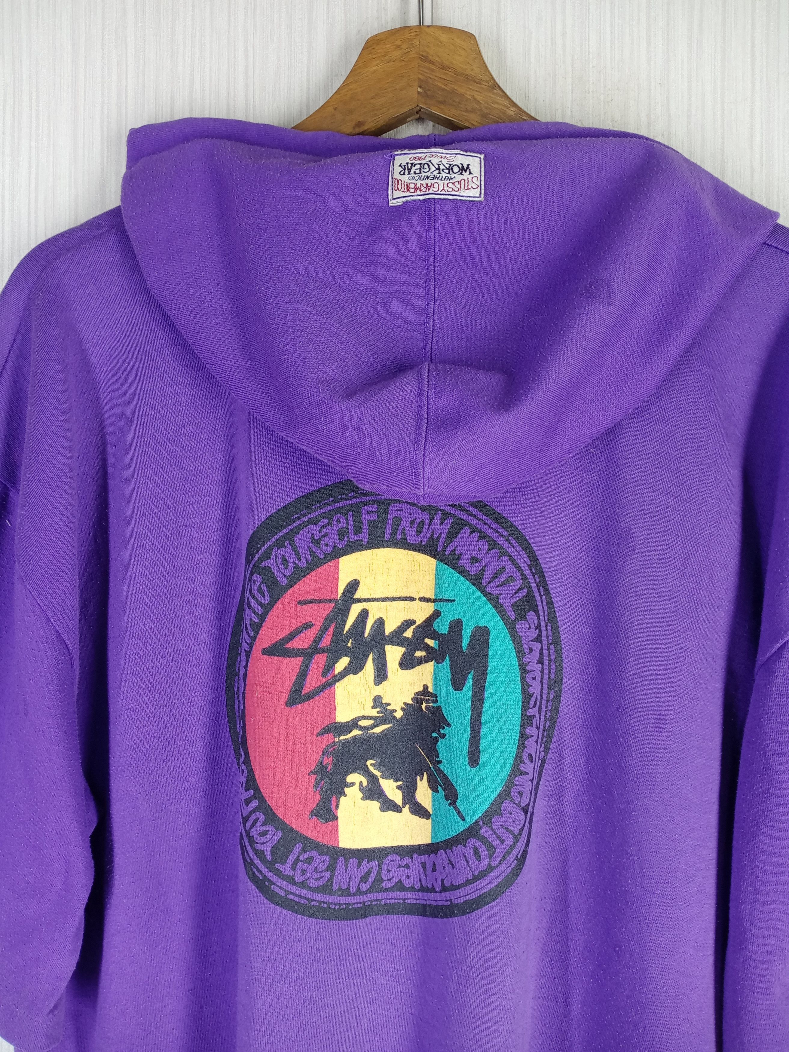 Stussy Rare Vintage 80s Stussy Garment Work Gear Hoodie Tshirt Size US XL / EU 56 / 4 - 7 Thumbnail