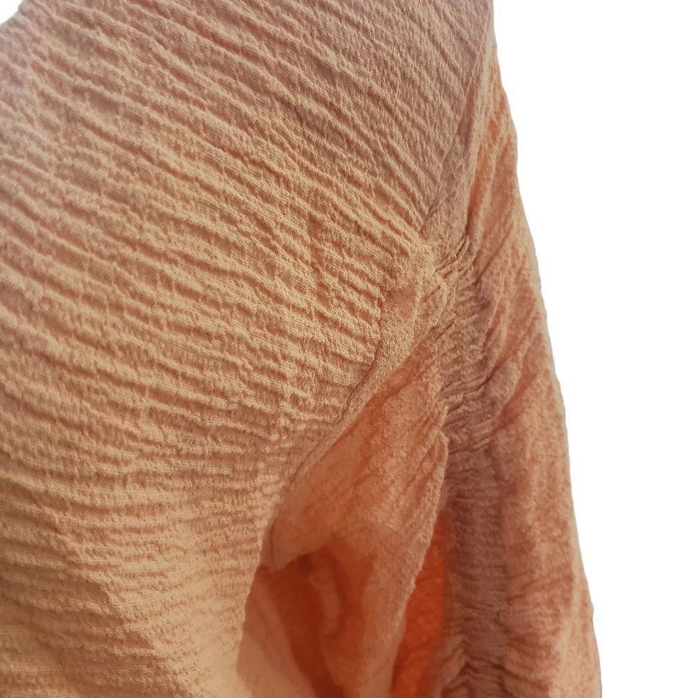 Zara CT1121a Zara Peach Lafies Blouse with Rauched Sleeves Large Size L / US 10 / IT 46 - 4 Thumbnail