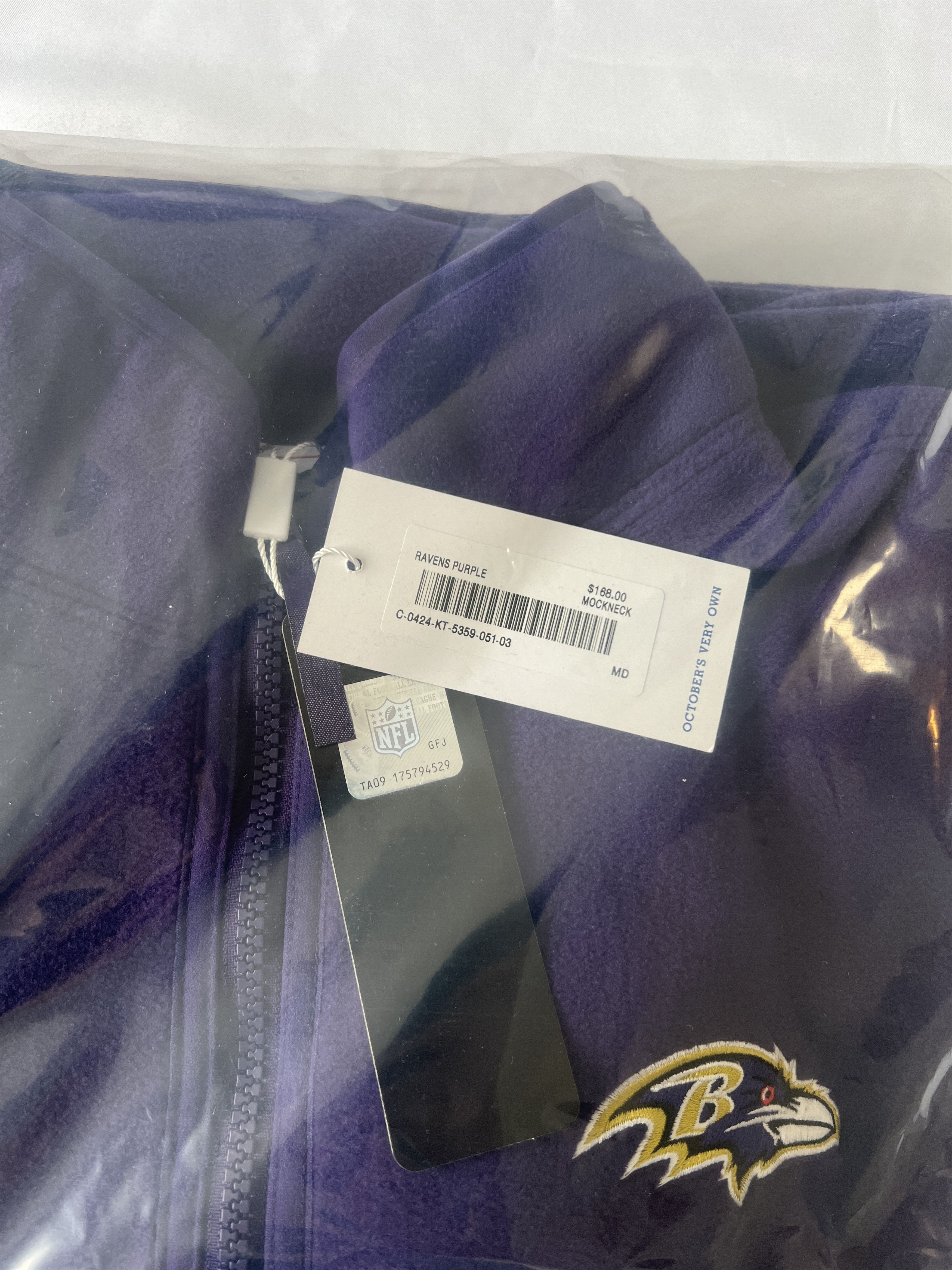 NFL OVO x NFL x Polartec RAVENS MOCK NECK QUARTER-ZIP FLEECE Size US M / EU 48-50 / 2 - 7 Thumbnail