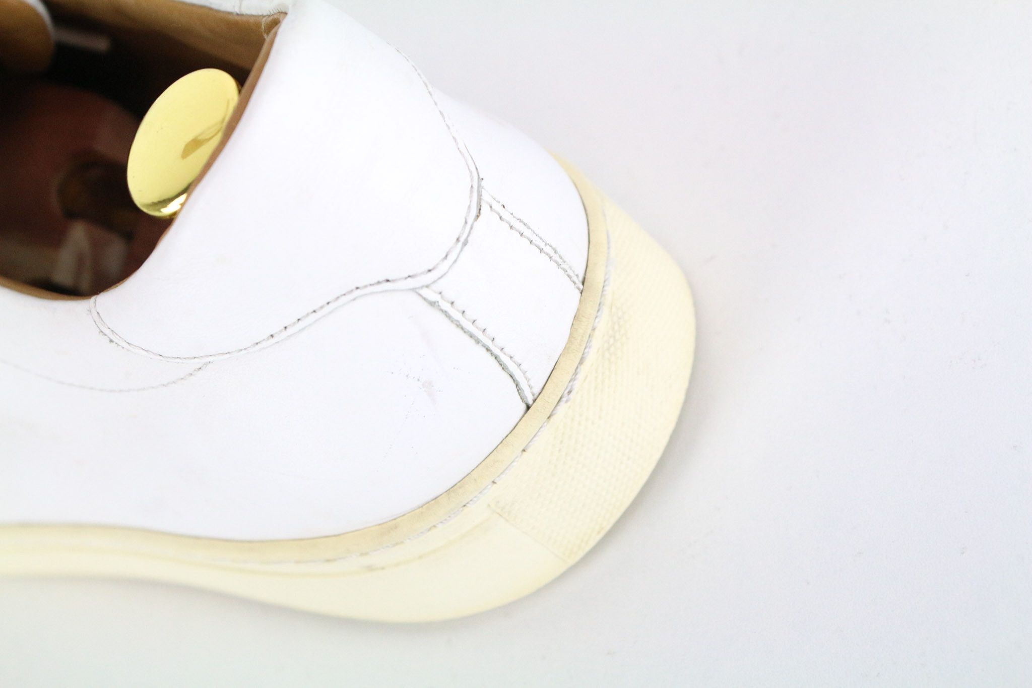 Suitsupply EU43 White Leather Laced Sneakers 73654 Size US 10 / EU 43 - 14 Thumbnail