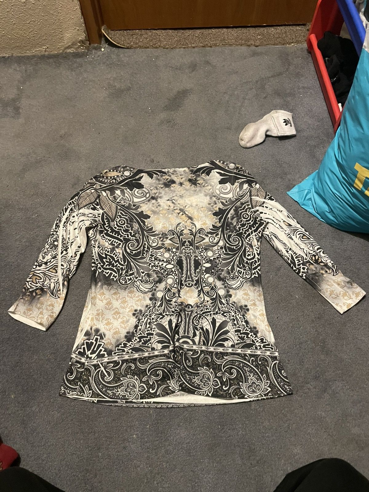 Designer × Vintage Sick women blouse with designs Size M / US 6-8 / IT 42-44 - 1 Thumbnail