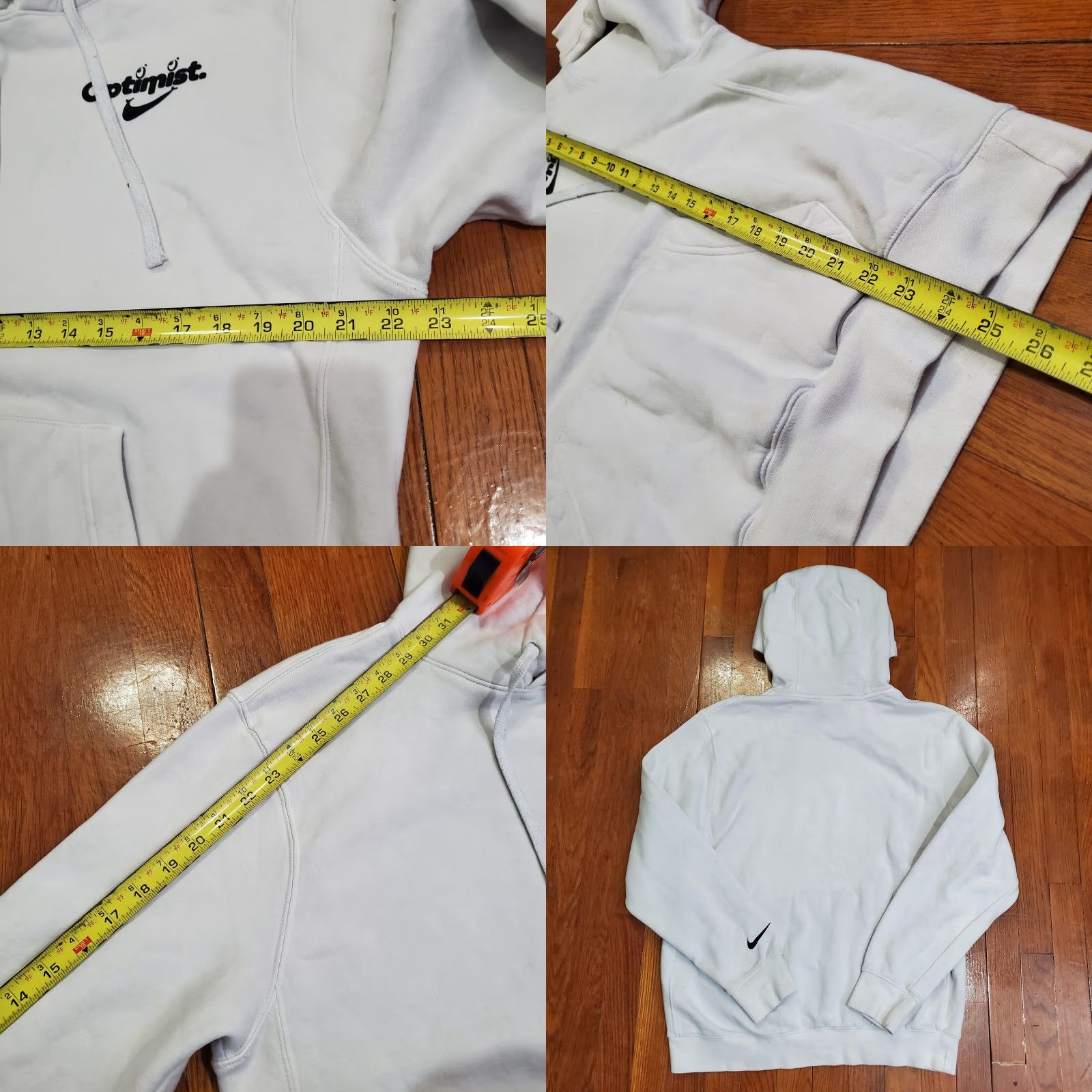 Nike Nike Hoodie Mens Medium White Optimist Graphic Swoosh Pullover Sweatshirt Size US M / EU 48-50 / 2 - 8 Thumbnail