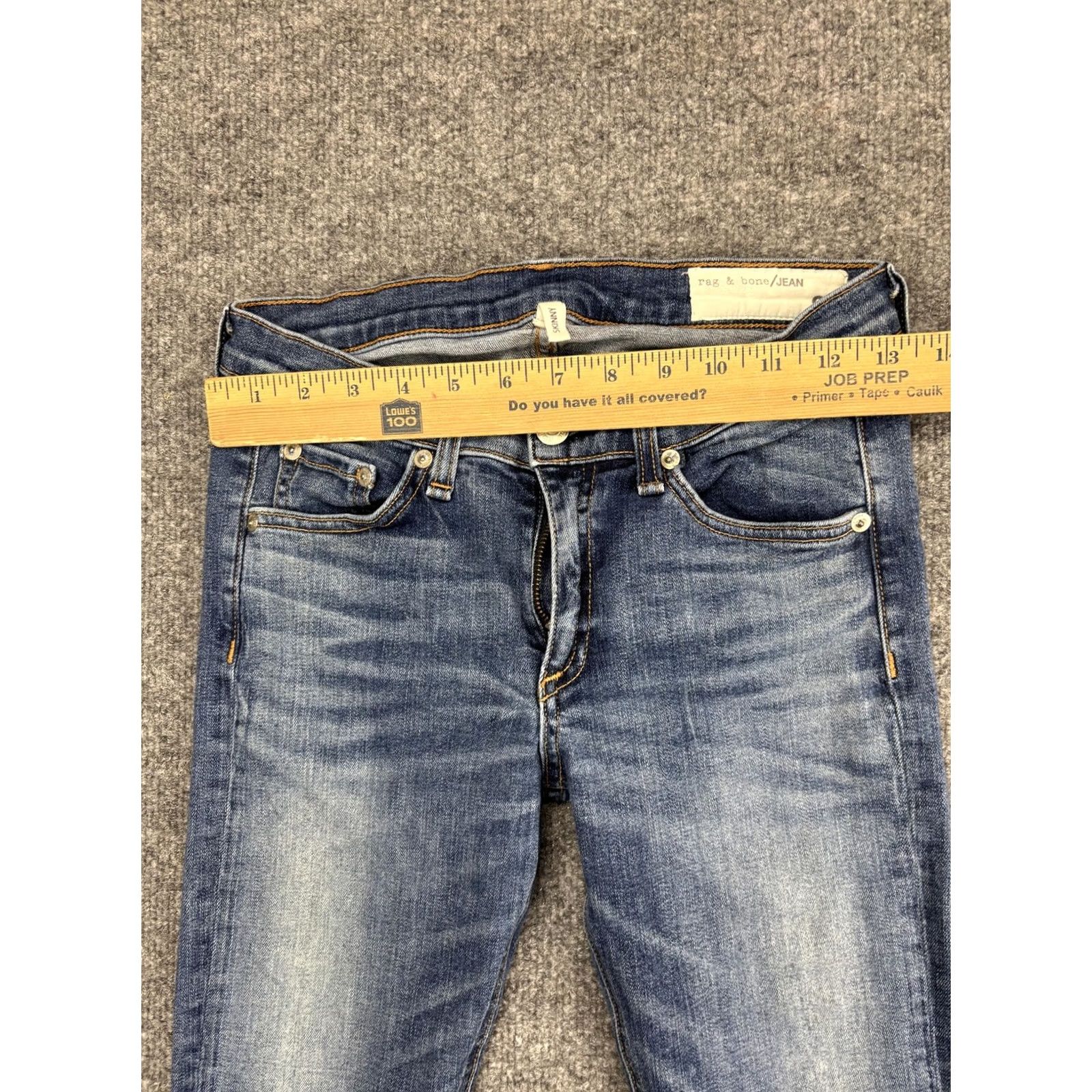 Rag & Bone rag & bone Skinny Jeans Womens 27 Medium Wash Low Rise Stretch Denim 27x29 Size 27" / US 4 / IT 40 - 3 Thumbnail