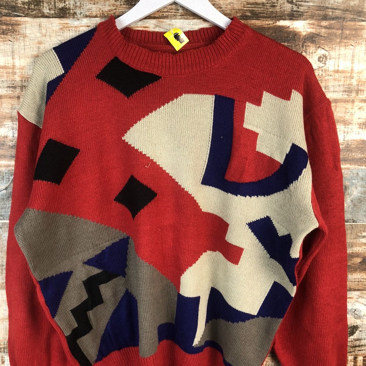 Homespun Knitwear DLL Japan vintage art Red Knitwear sweatshirt #C015 Size US S / EU 44-46 / 1 - 5 Thumbnail