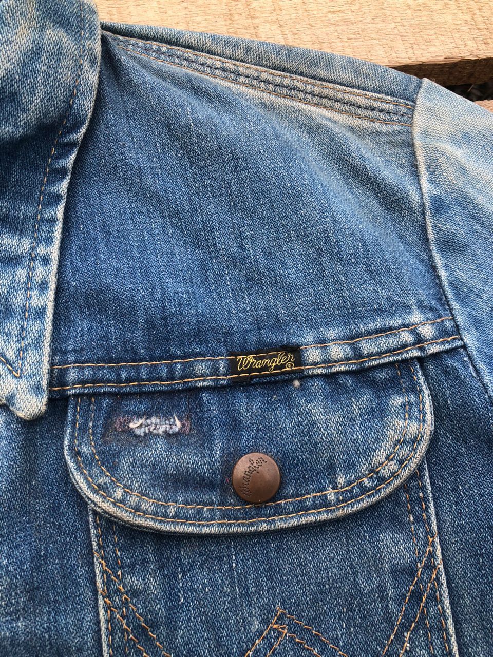 Wrangler Vintage 70s Wrangler Cropped Denim Jacket Size S / US 4 / IT 40 - 5 Thumbnail