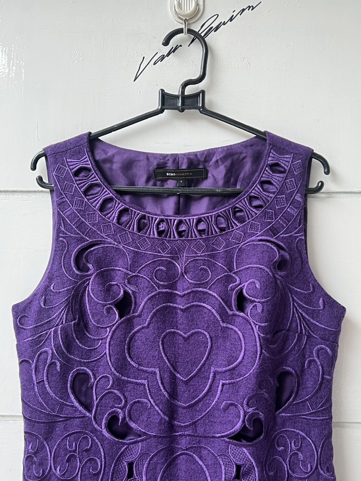 Bcbgmaxazria BCBG MAX AZRIA Purple Mini Dress Size XS / US 0-2 / IT 36-38 - 8 Thumbnail