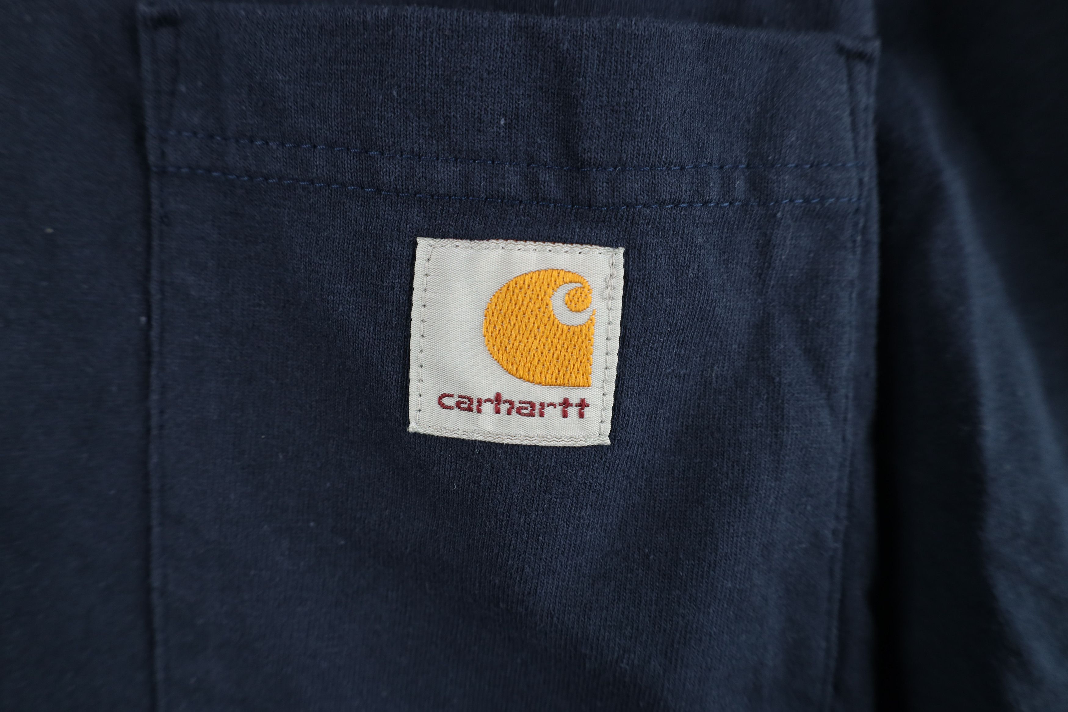 Carhartt Vintage Y2K Carhartt Spell Pocket T-Shirt Navy Blue Cotton Size US M / EU 48-50 / 2 - 4 Thumbnail