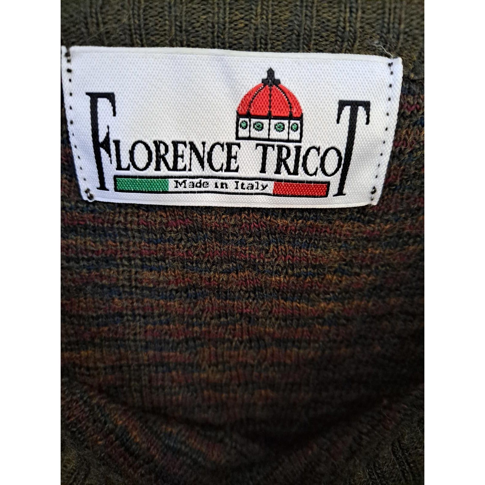 Florence Tricot Florence Tricot Green Blue Red Crew Neck Wool Blend Sweater Size US L / EU 52-54 / 3 - 4 Thumbnail