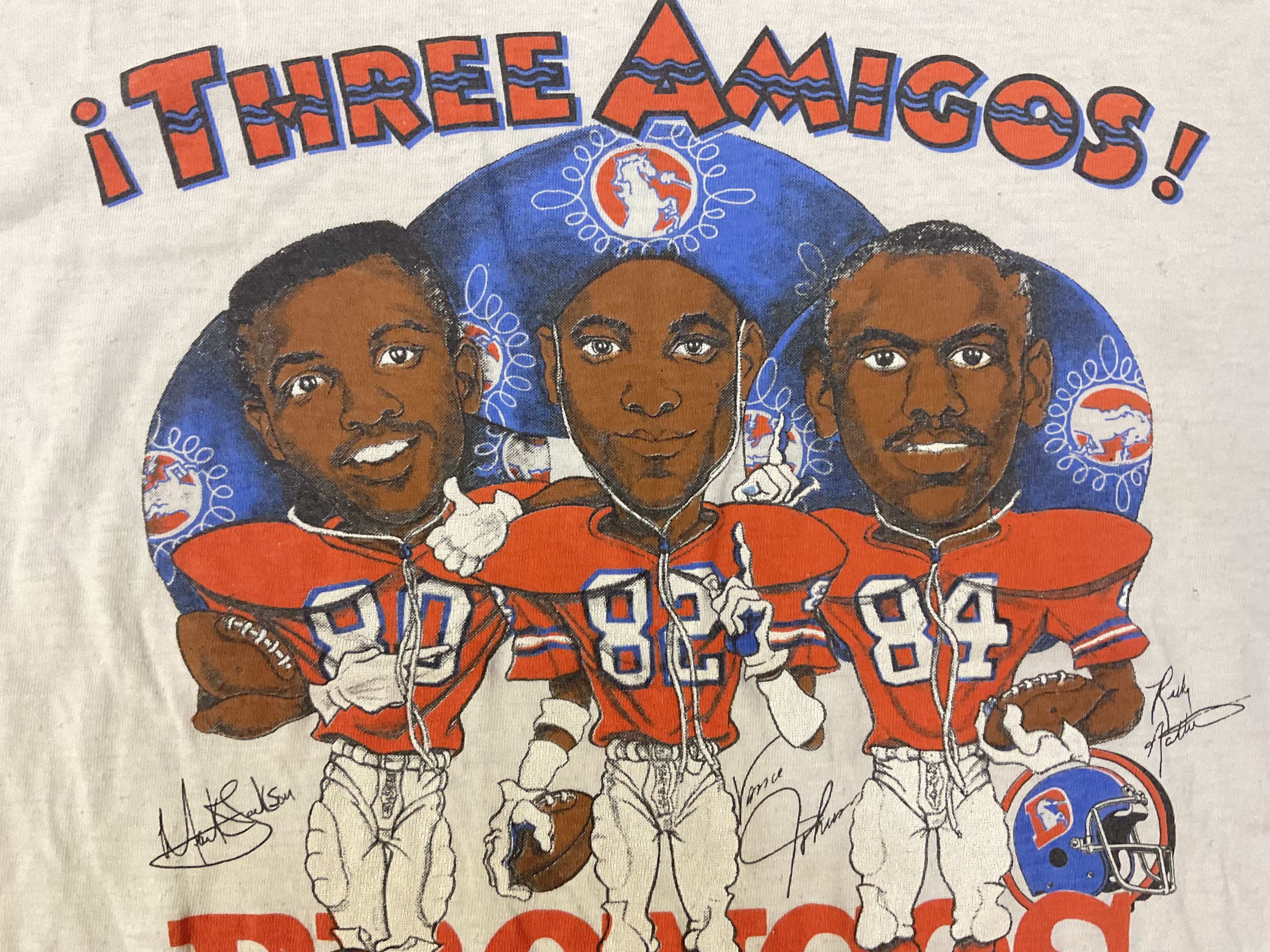 NFL Vintage 3 Amigos NFL Broncos 1987 AFC T-Shirt Soft & Thin Size US M / EU 48-50 / 2 - 2 Thumbnail