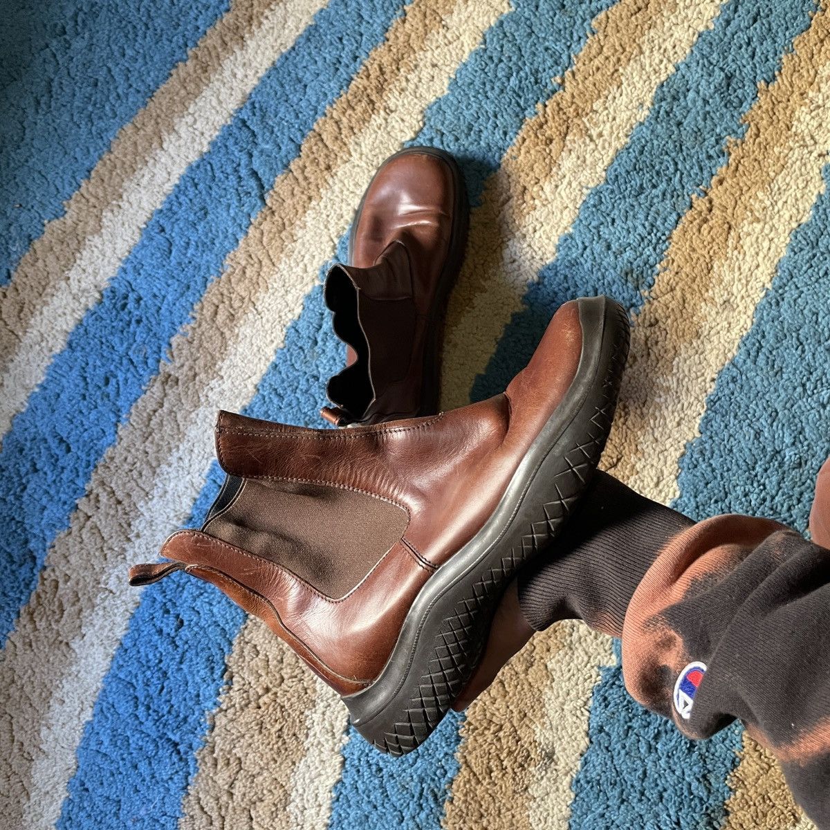 Prada × Vintage FW99 Prada chunky leather chealsea Boot Size US 6 / IT 36 - 2 Thumbnail