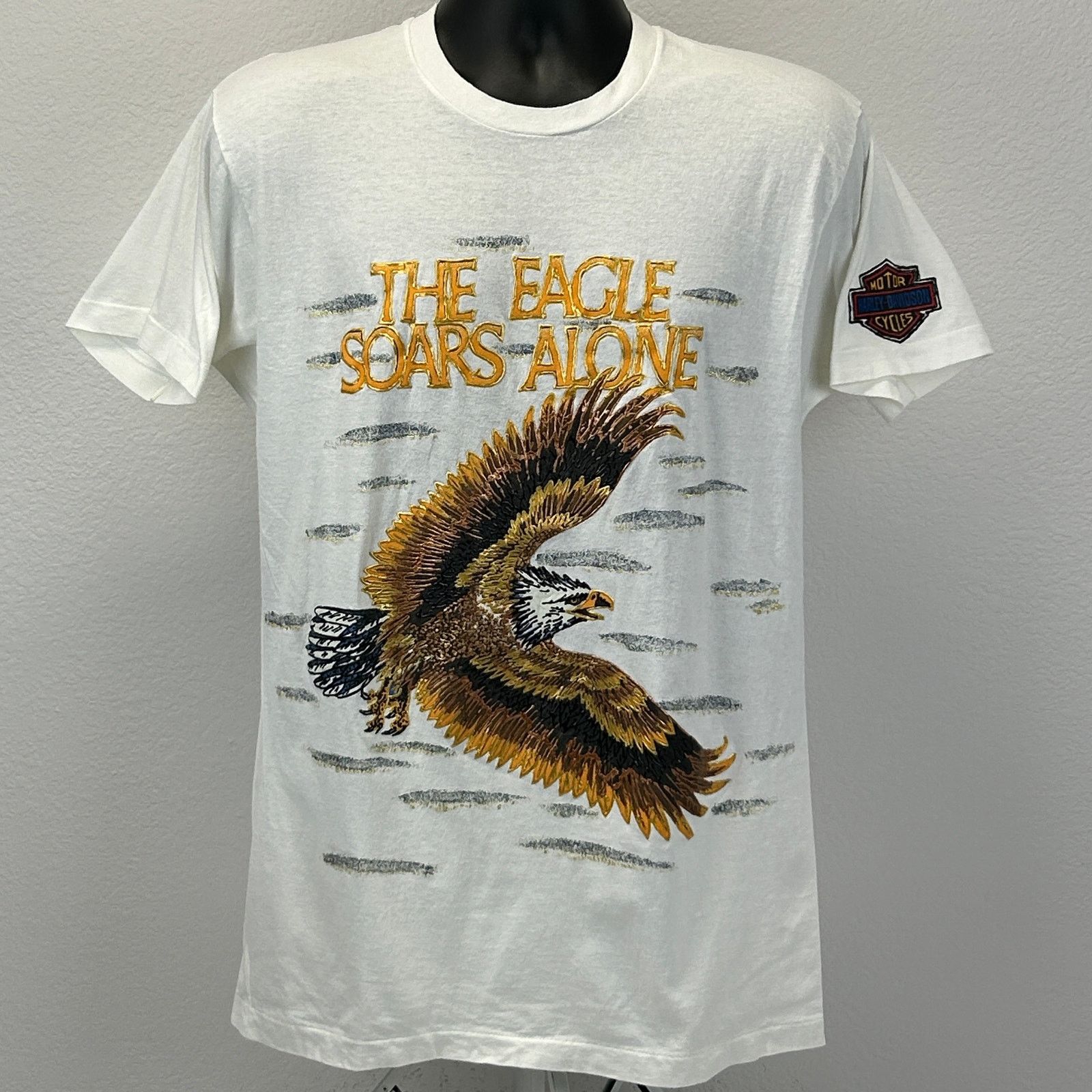 Fruit Of The Loom Vintage Harley Davidson Hand Painted T Shirt M Medium Size US M / EU 48-50 / 2 - 2 Thumbnail