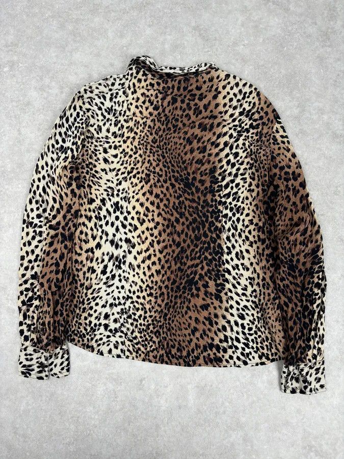 Roberto Cavalli 2000s Cavalli Leopard Print Shirt Size M / US 6-8 / IT 42-44 - 5 Thumbnail