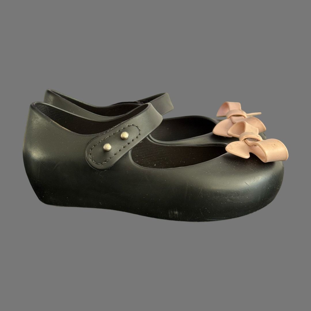 Other Mini Melissa Ultragirl Bow II Black/Pink Girls Shoe Size 8 Size US 8 / IT 38 - 1 Thumbnail