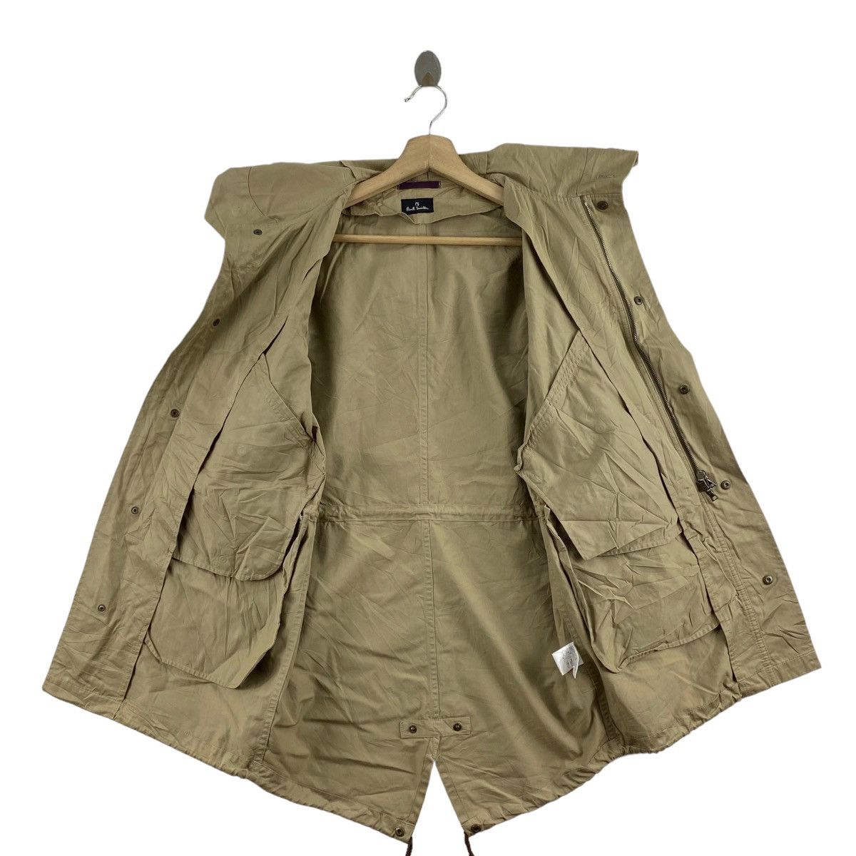 Paul Smith PAUL SMITH Multi Pockets Fish Tails Beige Hooded Parka Size US M / EU 48-50 / 2 - 5 Thumbnail