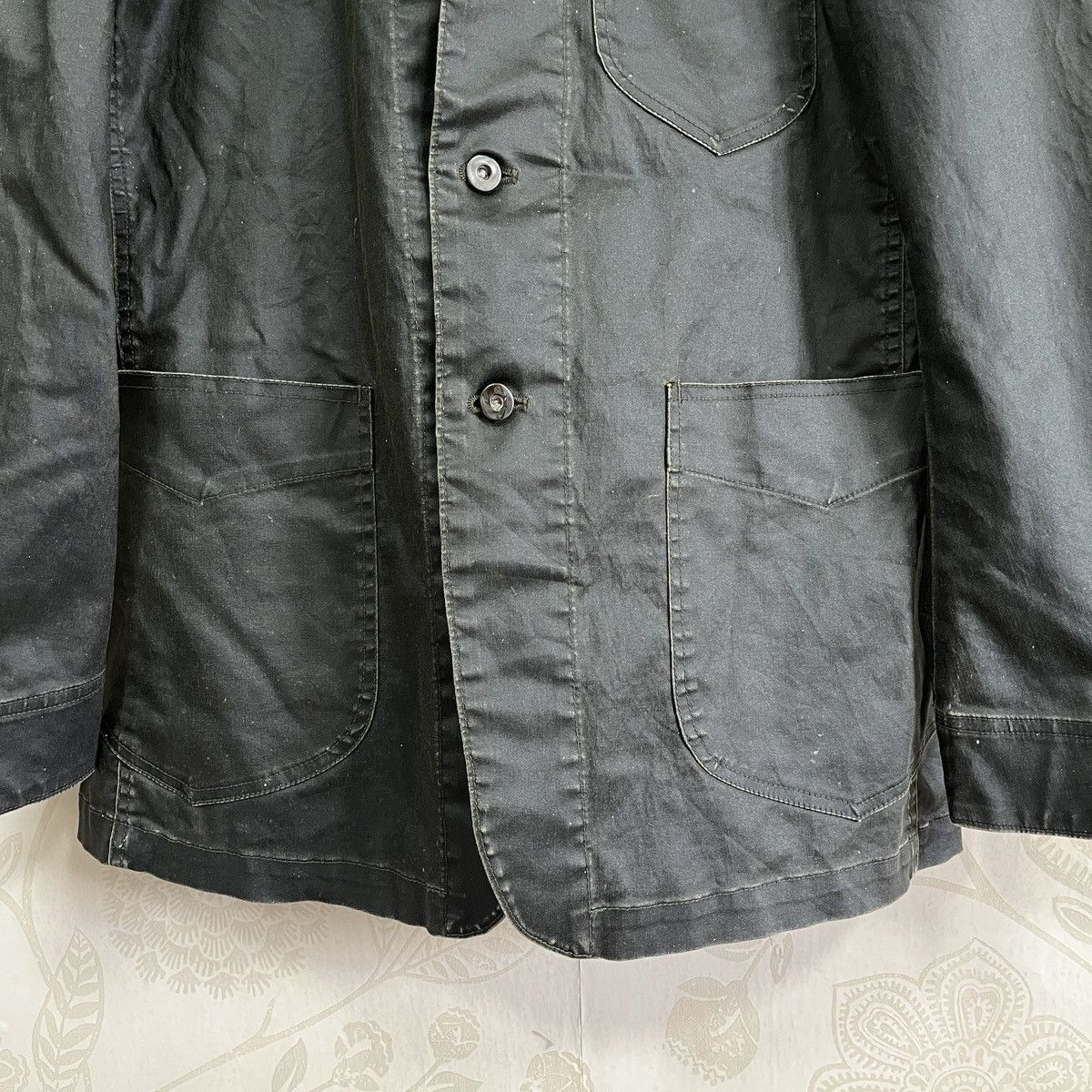 Takeo Kikuchi Takeo Kikuchi Three Buttons Waxed Jacket Size US L / EU 52-54 / 3 - 9 Thumbnail