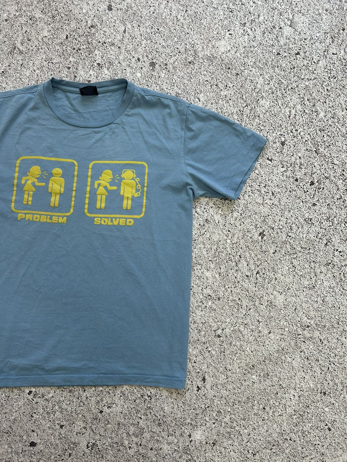 Vintage Vintage 90s T-Shirt Humor Tee Problem? Solved Music Size US L / EU 52-54 / 3 - 3 Thumbnail