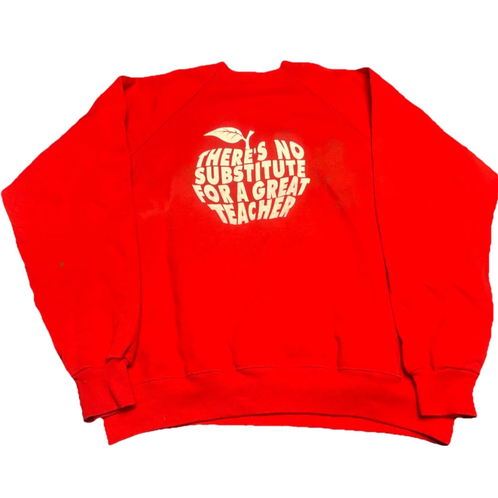 Vintage VINTAGE 90s Teacher Sweatshirt Crewneck XL Red M&C Sportswear Women Sweatshirt Embroidered Crew Neck Pullover All Seasons Size XL / US 12-14 / IT 48-50 - 2 Thumbnail