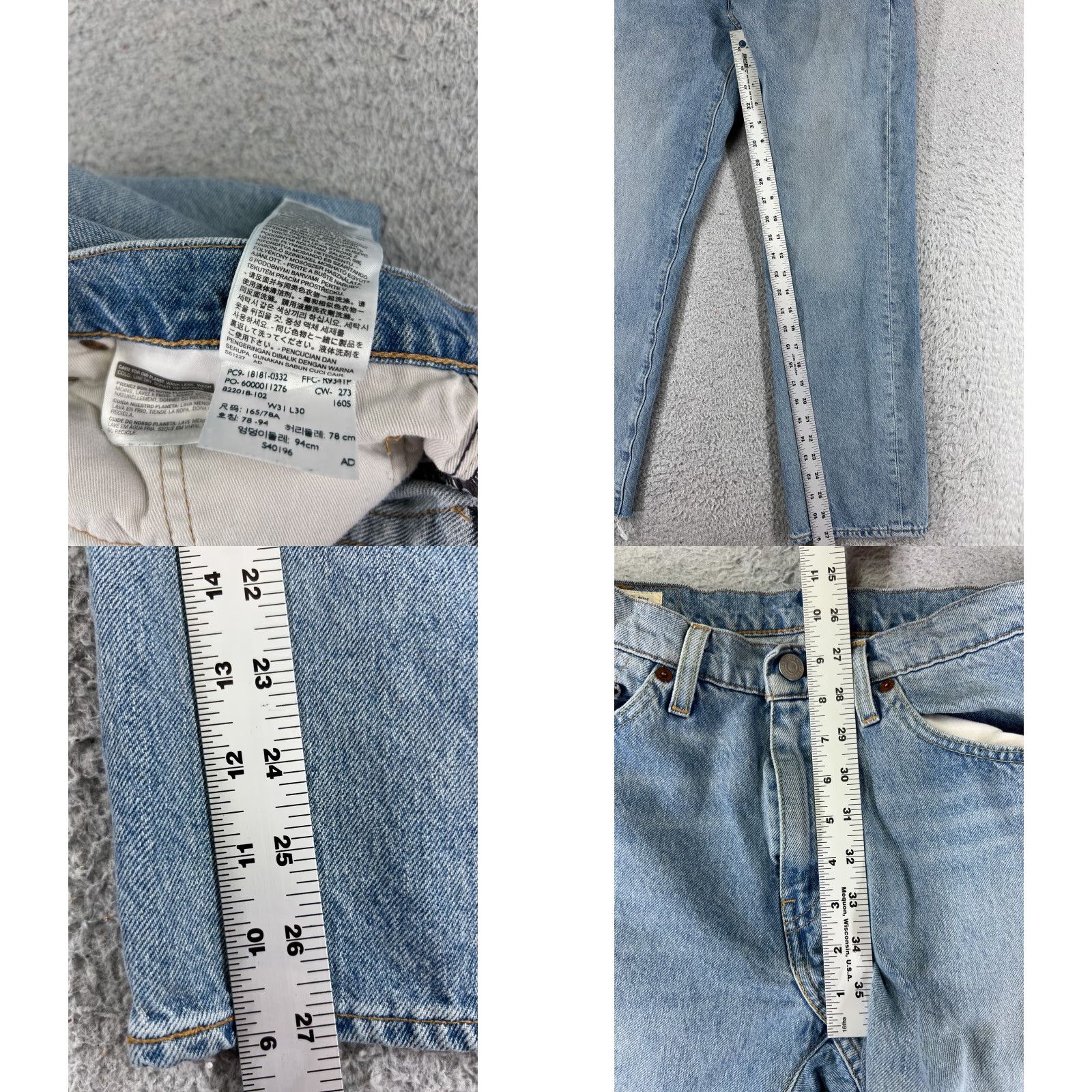 Levi's Levi's Jeans Blue Denim 541 30x27 Premium 31 Adult Regular Cotton 5-Pocket Distressed Stretch Vintage? N/A Size US 31 - 8 Thumbnail