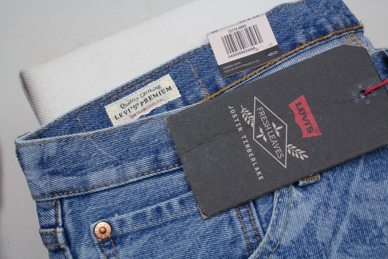 Levi's Levi's W34 L34 501 Premium Timberlake Big E Slim Taper Size US 34 / EU 50 - 3 Thumbnail
