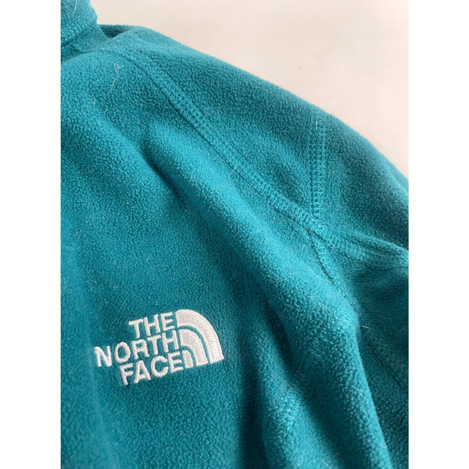 The North Face The North Face Fleece Sweater Women’s Small Teal Pullover Quarter Zip Mock Neck Long Sleeve Velvet? Size S / US 4 / IT 40 - 5 Thumbnail