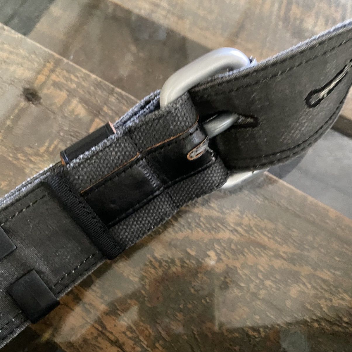Designer TOUGH Jeansmith Black Utility Waist Bag with Yellow Print Size ONE SIZE - 3 Thumbnail