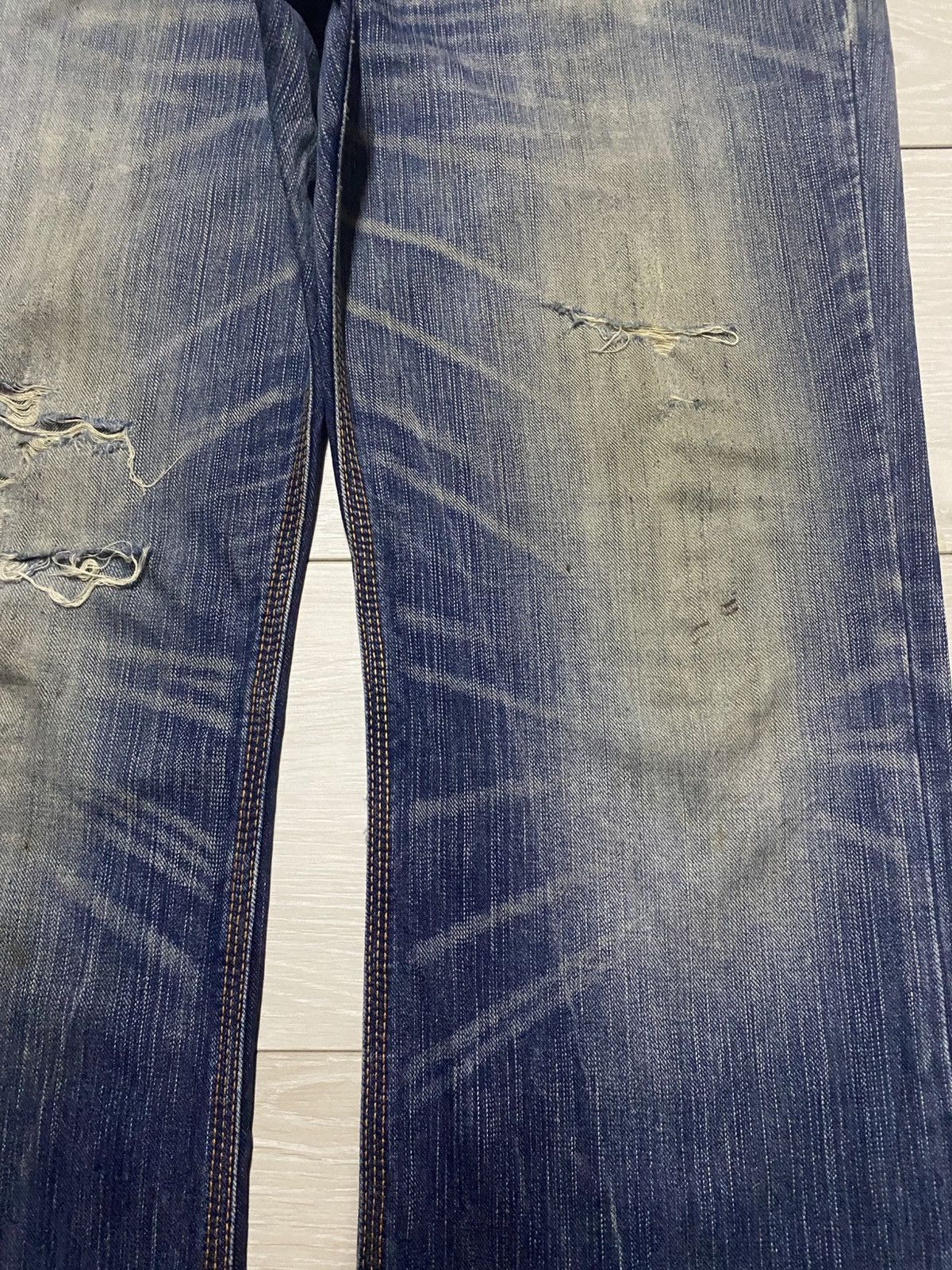 Junya Watanabe Vintage Edwin XV Buckle Back Wide Leg Baggy Bootcut Jeans Size US 36 / EU 52 - 8 Thumbnail