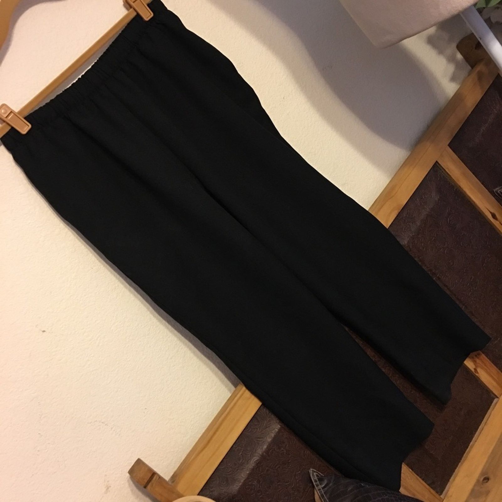 Other Black lightweight elastic waist pants NWOT LP Size 32" / US 10 / IT 46 - 1 Thumbnail