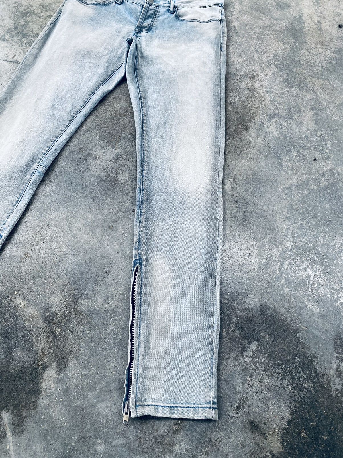 MNML MNML Zipper Distressed Denim Pants Size US 33 - 6 Thumbnail