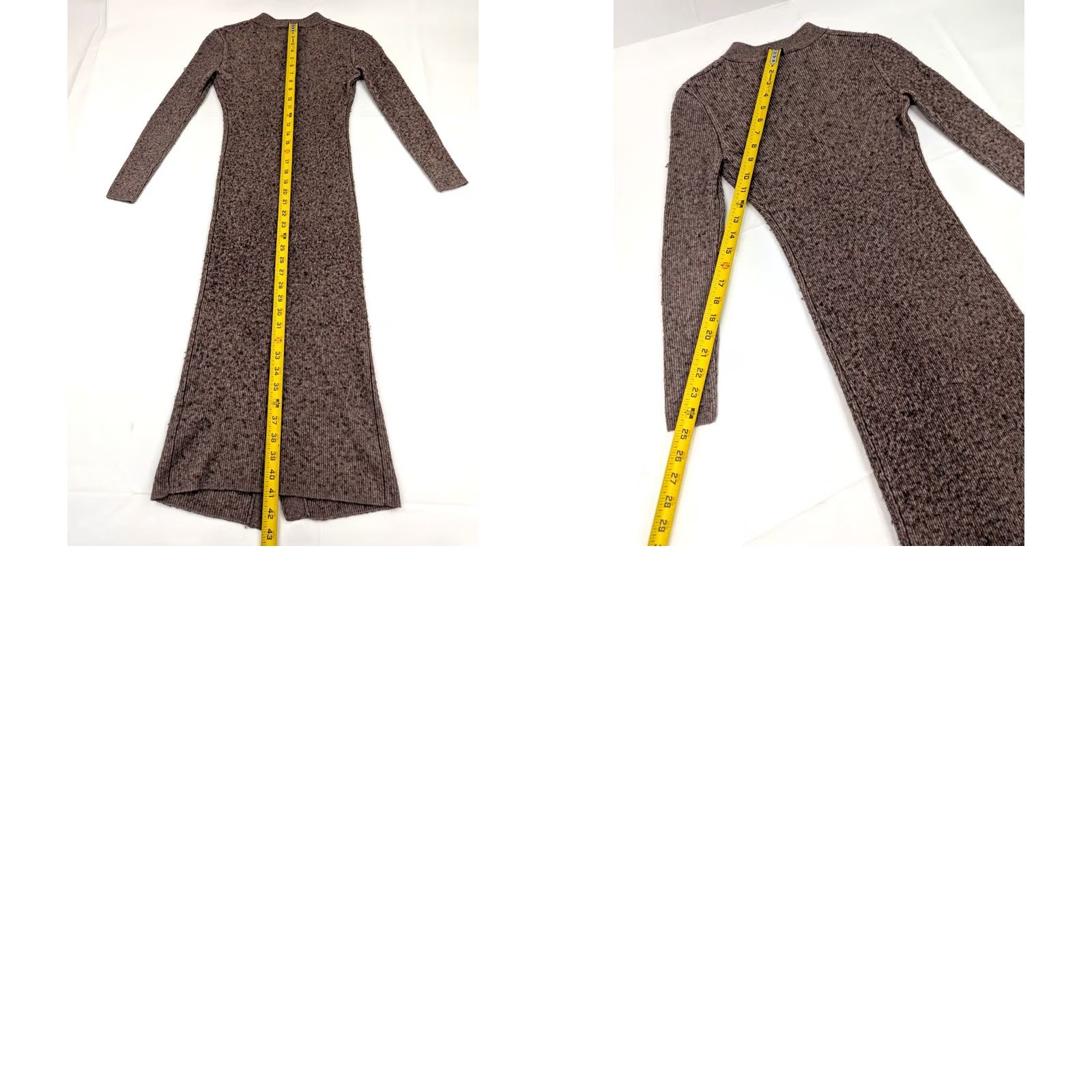 Ronny Kobo Torn by Ronny Kobo Cardigan Women S Wool Blend Long Brown Red Button / Oversized Knit Long Sleeve S Retail Womens Size S / US 4 / IT 40 - 9 Thumbnail