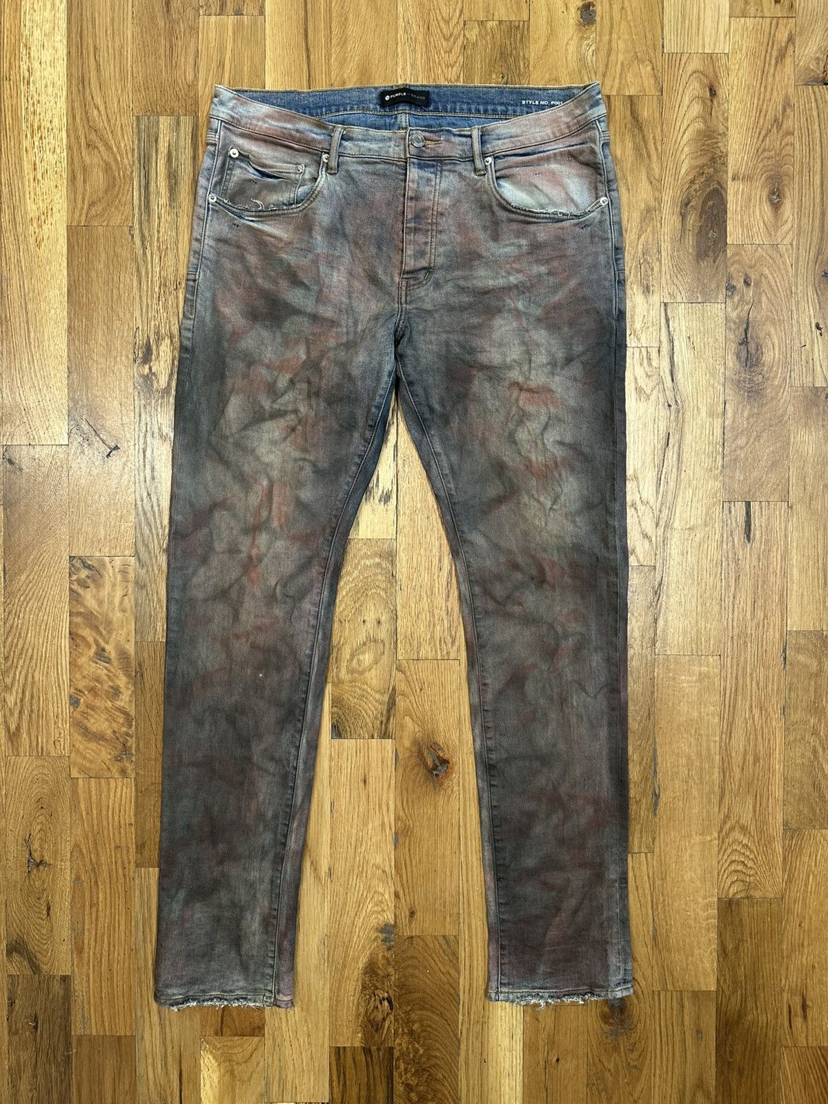 Purple Brand Purple Brand Red Dyed Blue Denim Jeans Size 36 Size US 36 / EU 52 - 1 Thumbnail