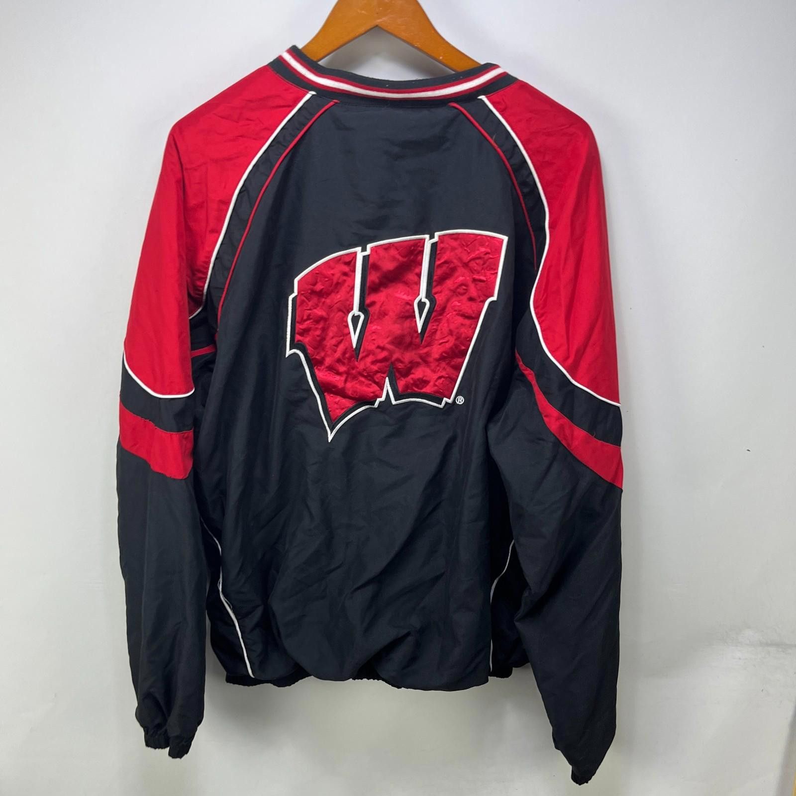 Vintage Wisconsin Badgers Pullover Windbreaker Jacket 2XL
