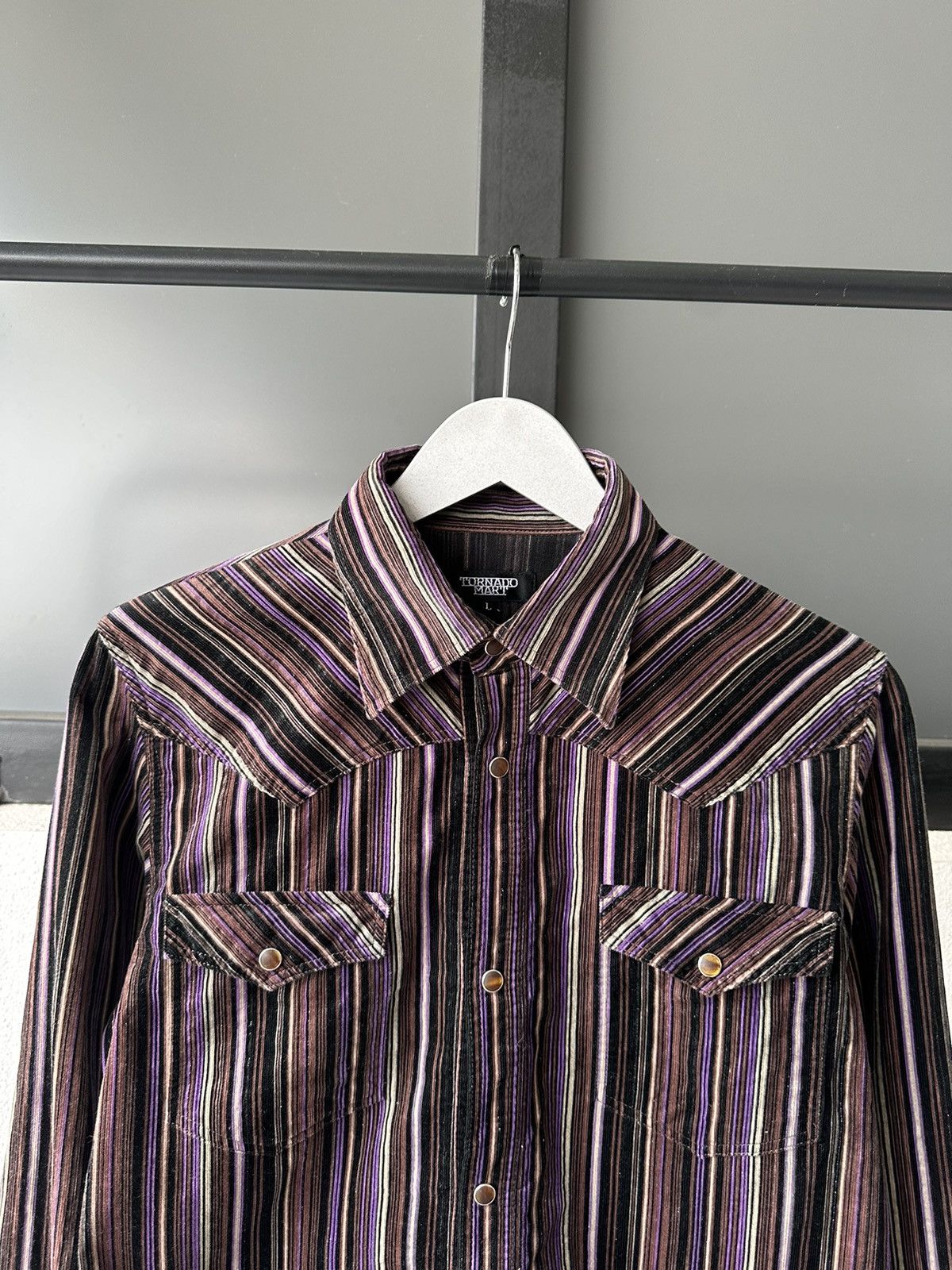 Tornado Mart SS2005 Tornado Mart striped cord western shirt Size US M / EU 48-50 / 2 - 8 Thumbnail