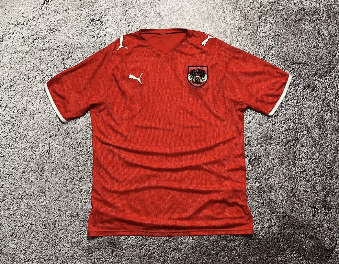 Puma × Vintage Austria Team Jersey Home Football Shirt 2008-2010 Red Puma Size US L / EU 52-54 / 3 - 1 Thumbnail