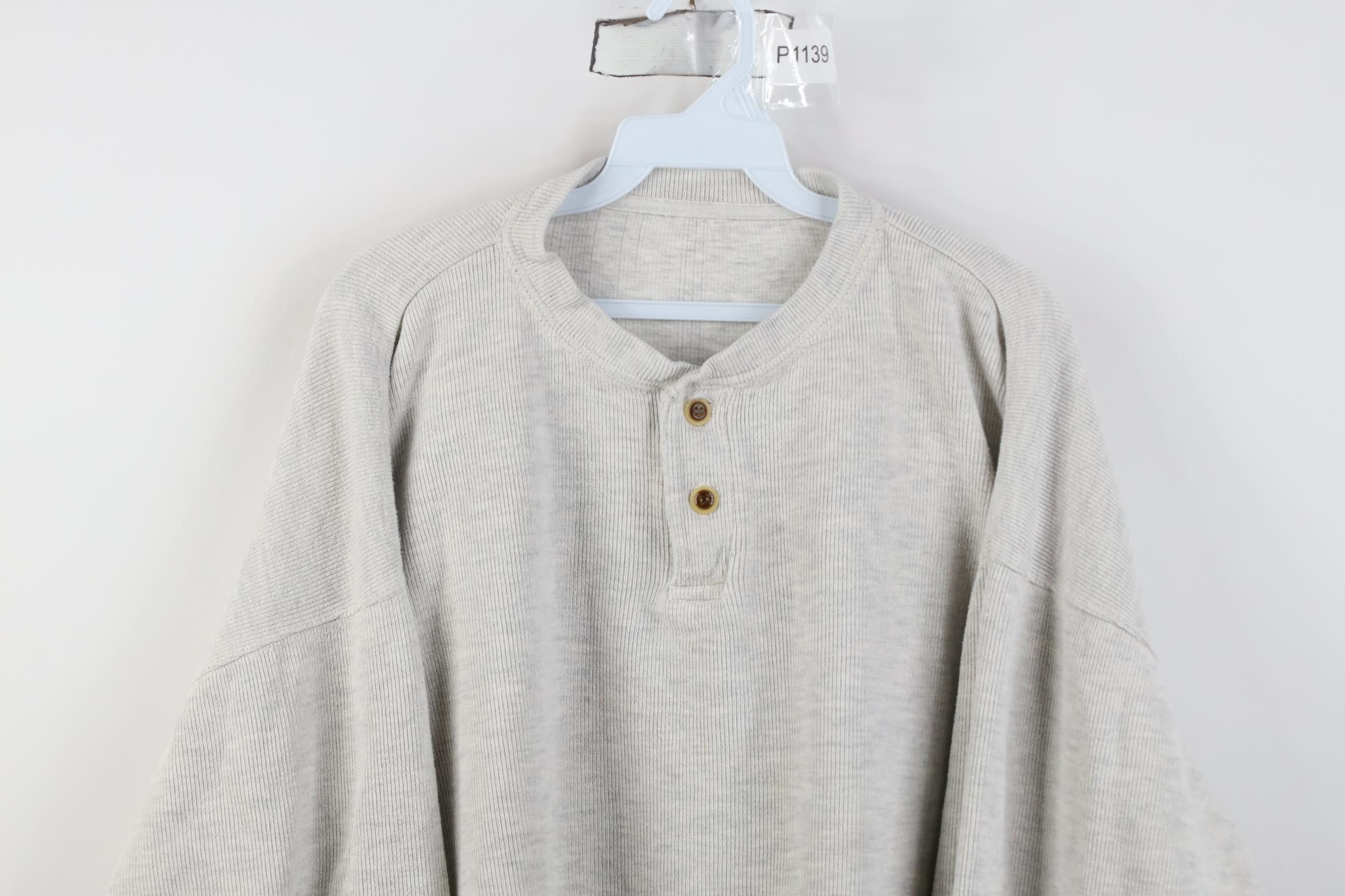 Vintage Vintage 90s Streetwear Boxy Fit Thermal Ribbed Knit T-Shirt Size US XL / EU 56 / 4 - 2 Thumbnail