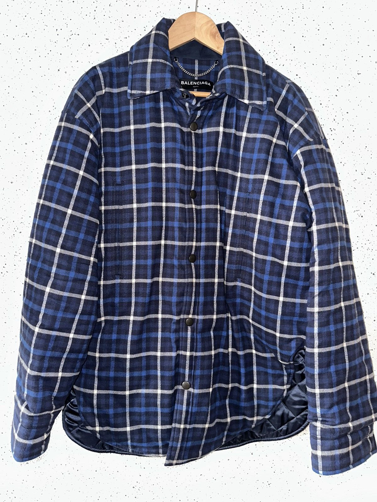 Balenciaga Balenciaga Oversized Padded Flannel Jacket | Grailed