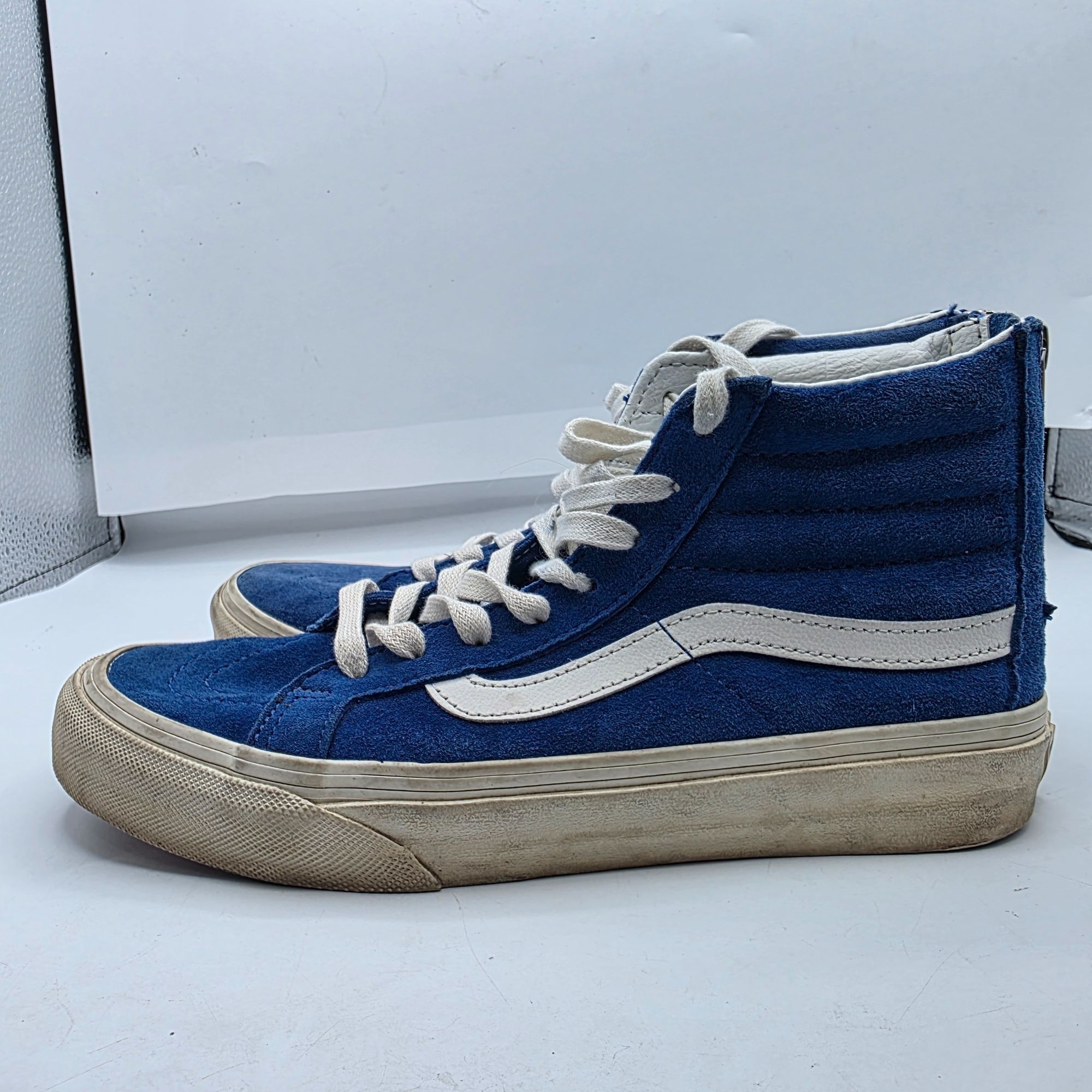 Vans Vans Sk8-Hi Mens 5.5 Blue White Hi Top Skateboarding Shoes S Size US 5.5 / EU 38 - 14 Thumbnail
