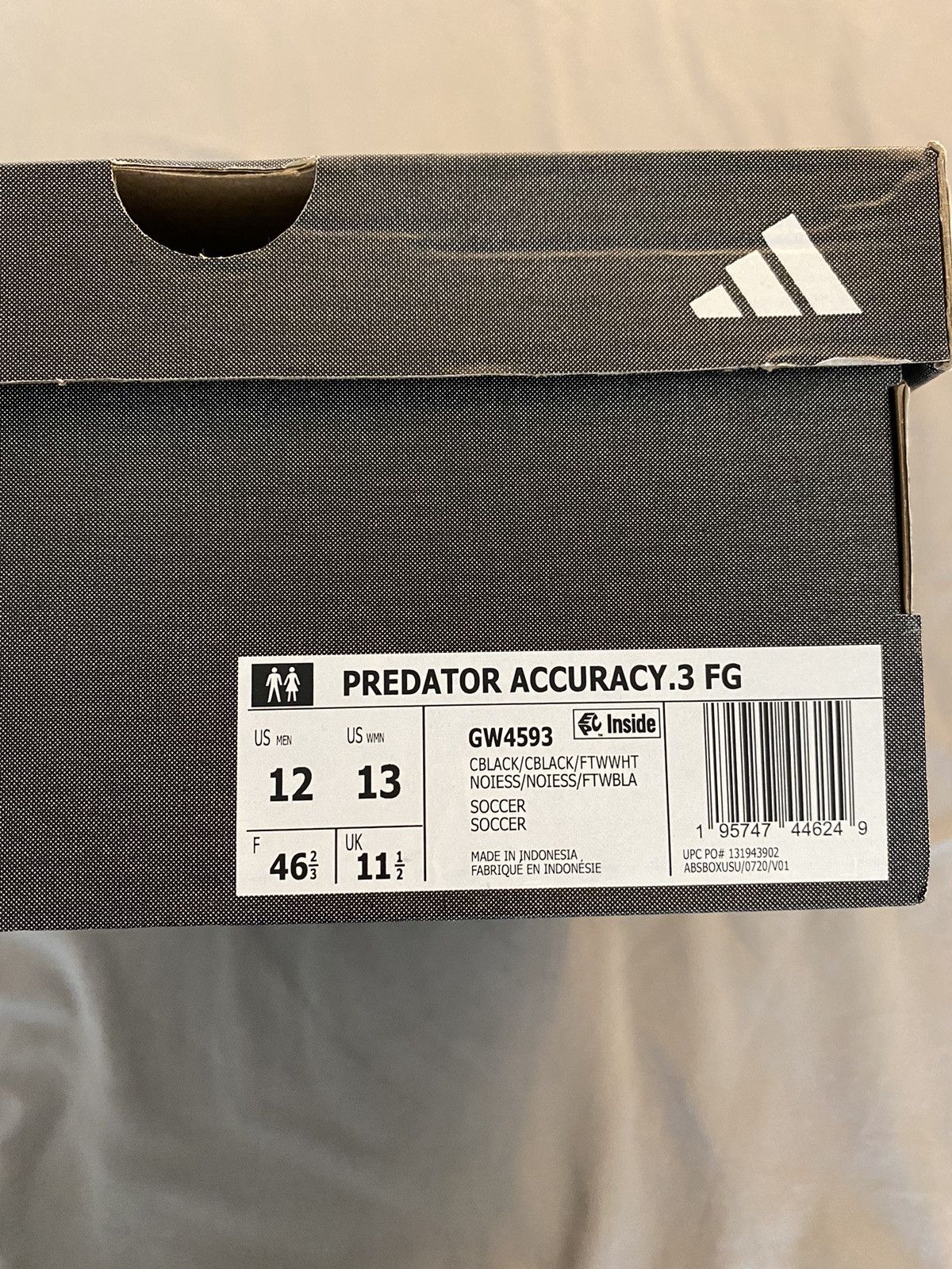 Adidas Black Adidas Predator Football/Soccer Cleats Size US 12 / EU 45 - 3 Thumbnail