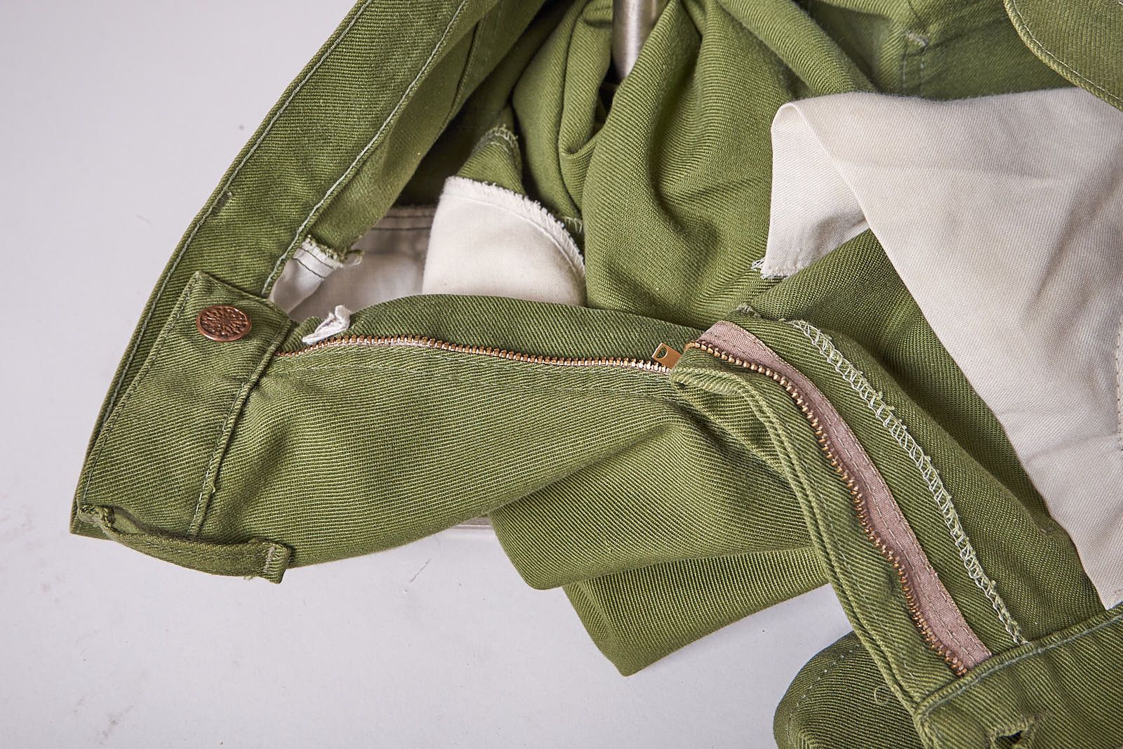 Vintage 1970s Green Trousers Paint Splatter Pants Military Size US 34 / EU 50 - 8 Thumbnail