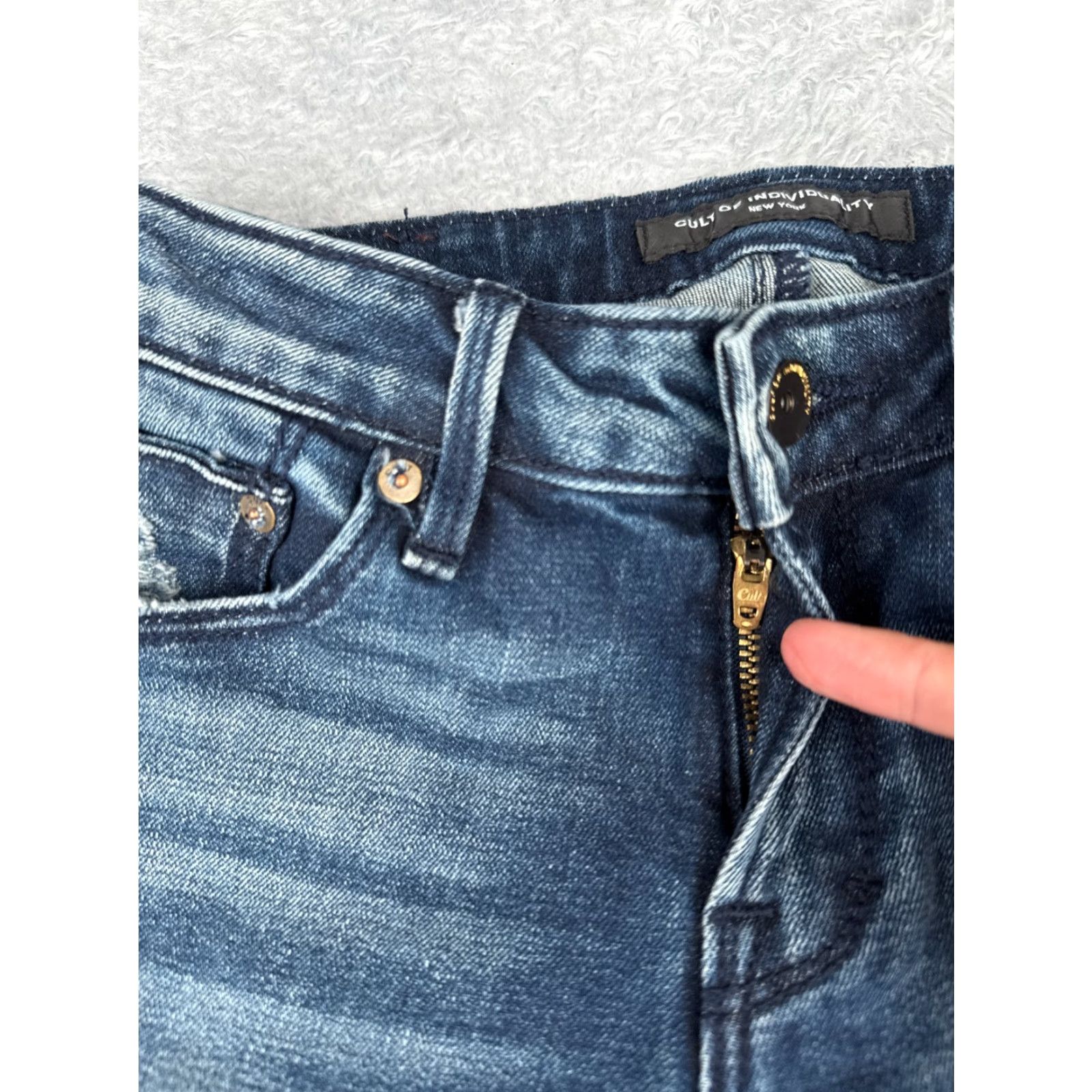 Cult Of Individuality VINTAGE Cult of Individuality Jeans Womens 24 Blue Denim Distressed Zipper 30in Womens Size 42" / US 20 - 5 Thumbnail