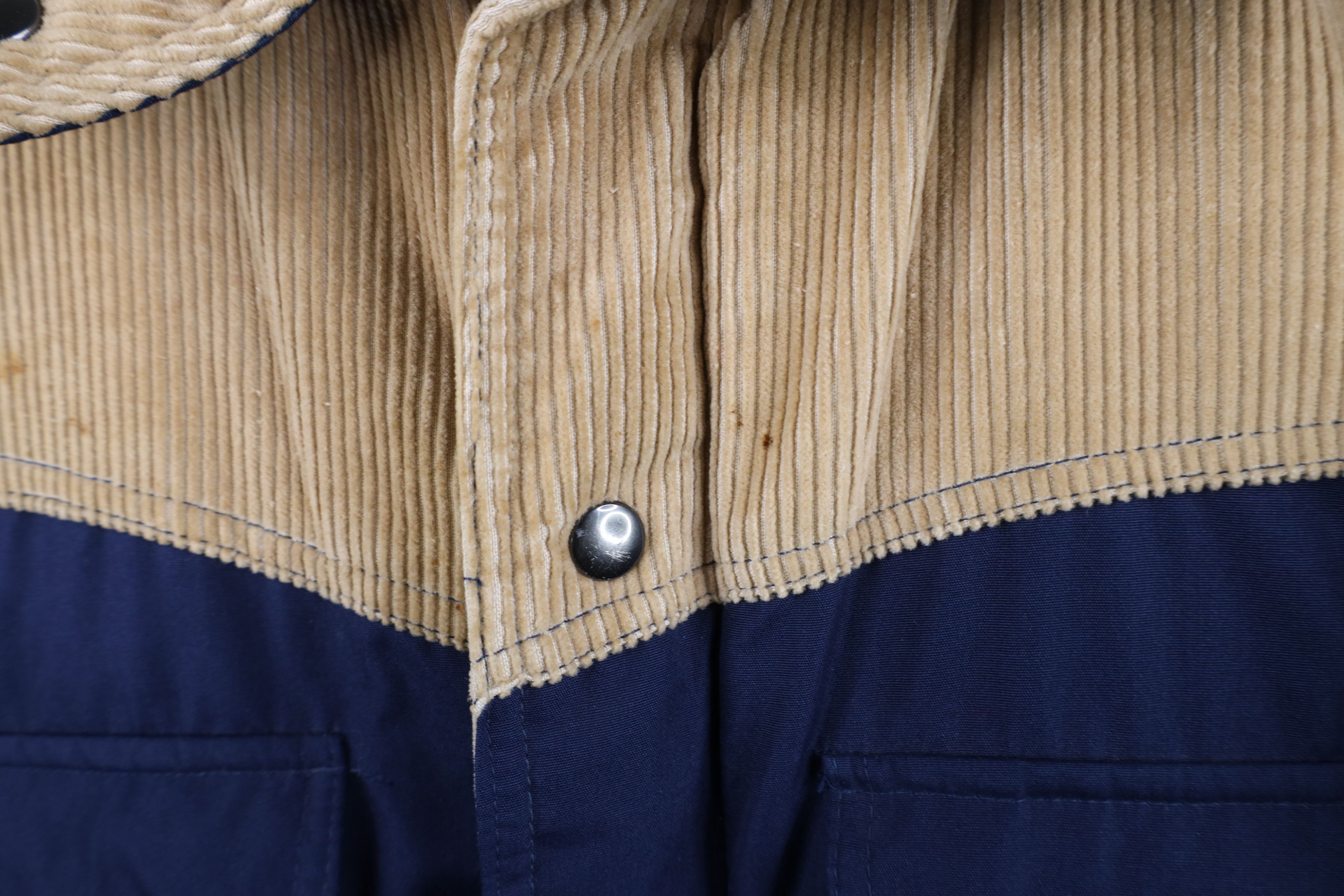 Vintage Vintage 90s Streetwear Corduroy Puffer Parka Jacket Blue Size US L / EU 52-54 / 3 - 5 Thumbnail