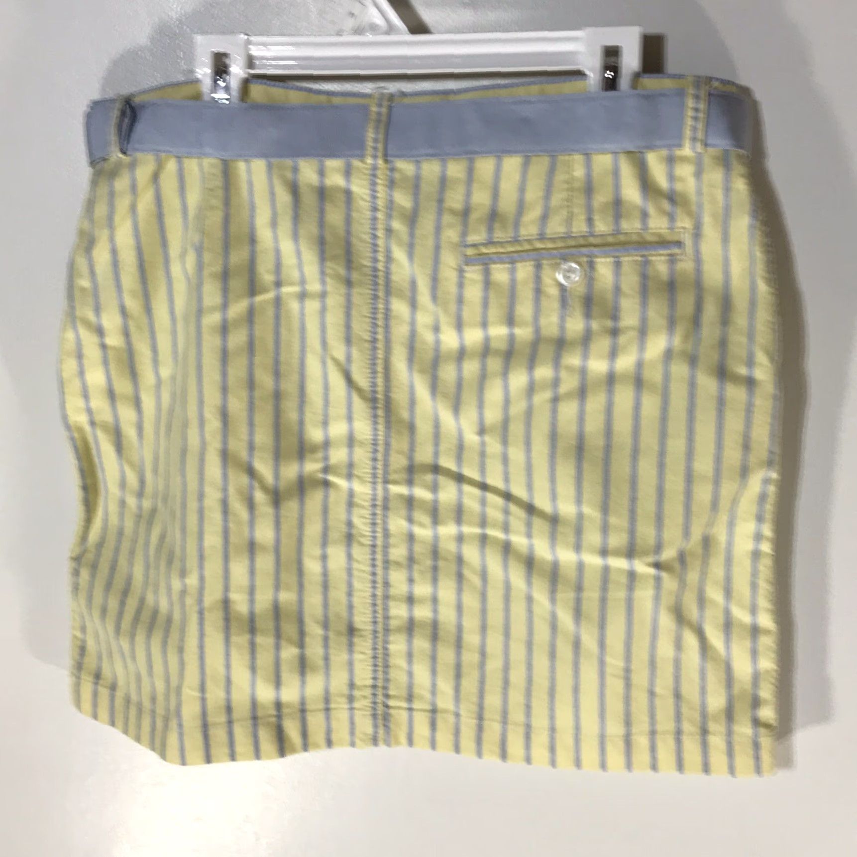 Polo Ralph Lauren Ralph Lauren Sport Women's Knee-Length Striped Skirt Size 6 Yellow/Blue Cotton Casual, Workwear Size 28" / US 6 / IT 42 - 2 Thumbnail
