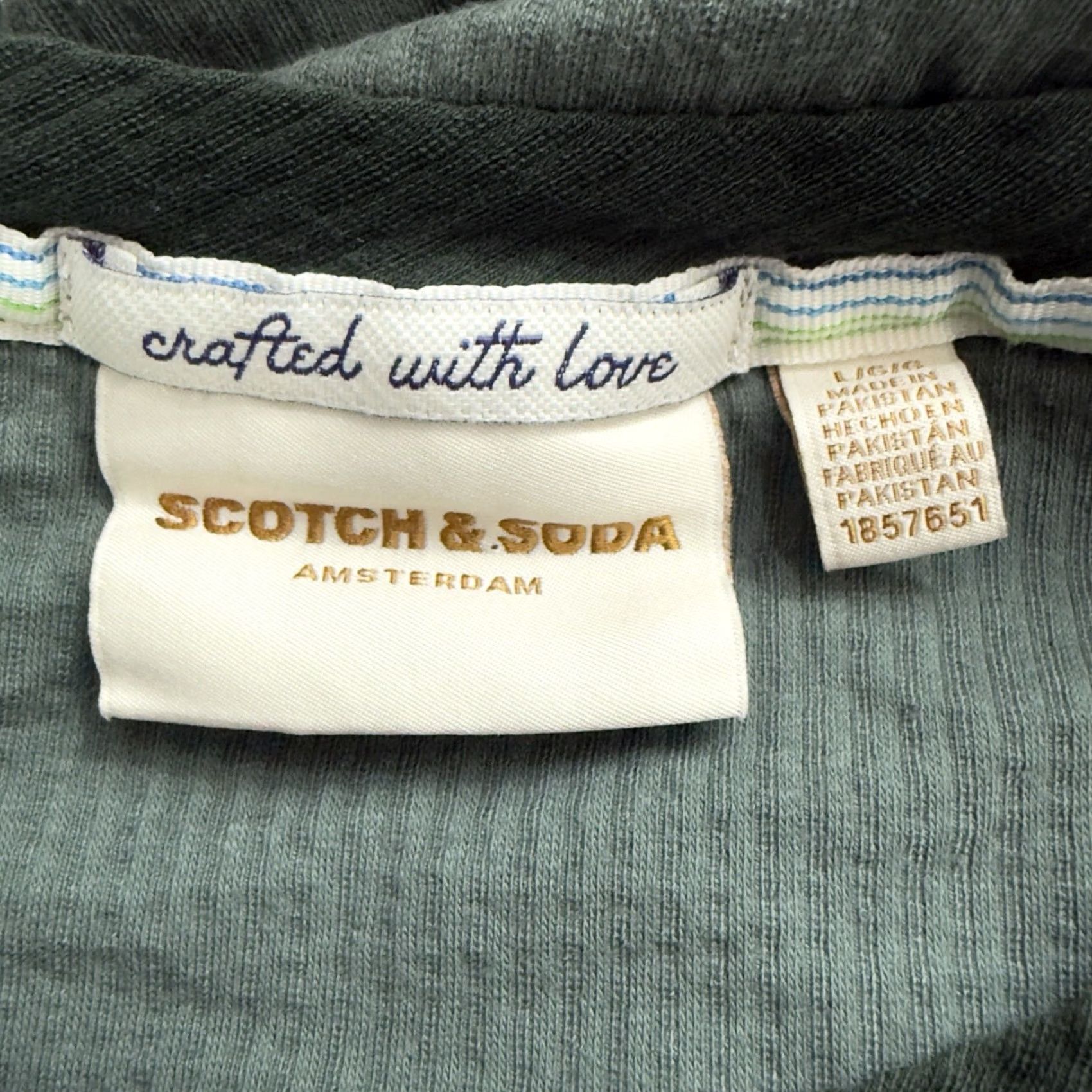Scotch & Soda Scotch & Soda Tee Green Cotton Casual Mens Size L Size US L / EU 52-54 / 3 - 4 Thumbnail