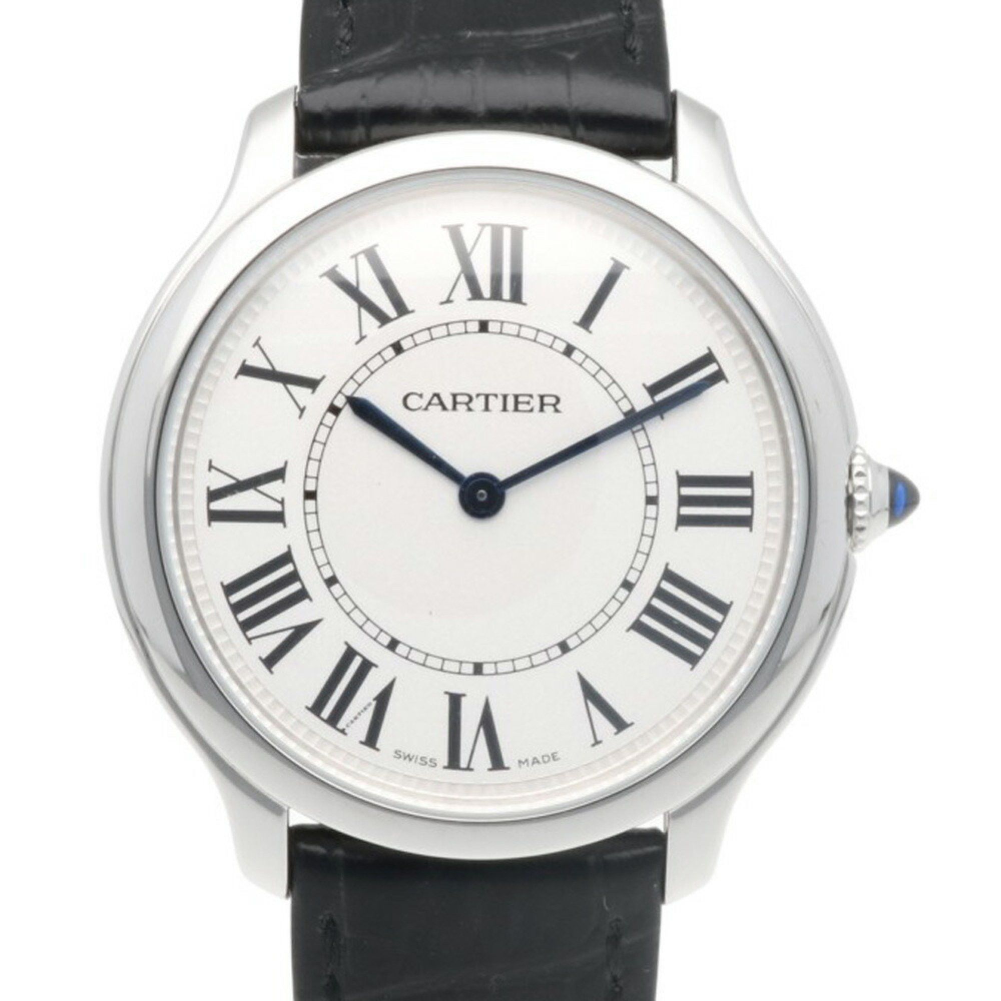 Cartier Rondemast Watch, Stainless Steel Quartz, Men's, Cartier in White