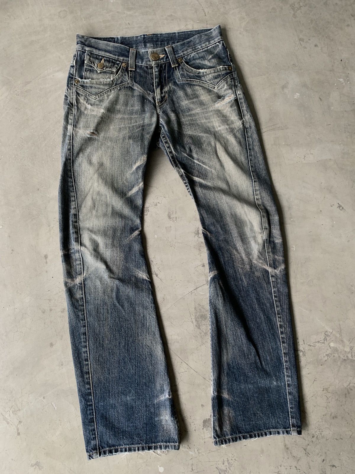 Japanese Brand Flare Denim RATTLE TRAP Japanese BootCut Denim Size US 32 / EU 48 - 1 Thumbnail